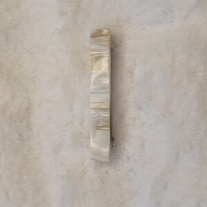 Barrette rectangulaire Isabelle Huchard - Ivoire Marbré