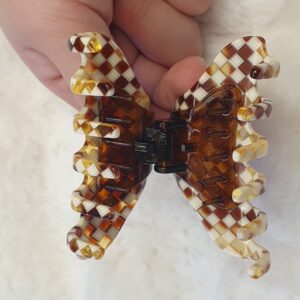 Pince à Cheveux Isabelle Huchard - Double Dents Motif Damier